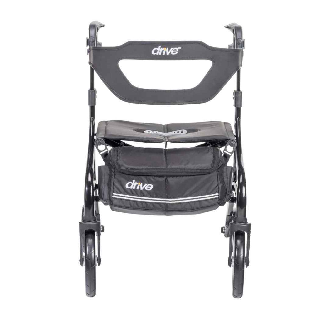 Drive Medical Nitro Sprint Rollator Front View – Lightweight Foldable Walker with Seat – Care Made