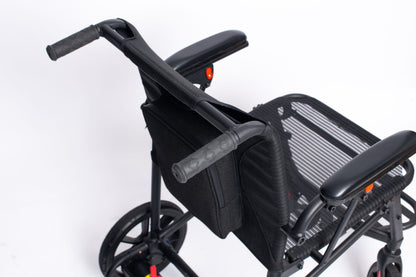 Rear view of the eFOLDi Navigator backrest, armrests and push handles