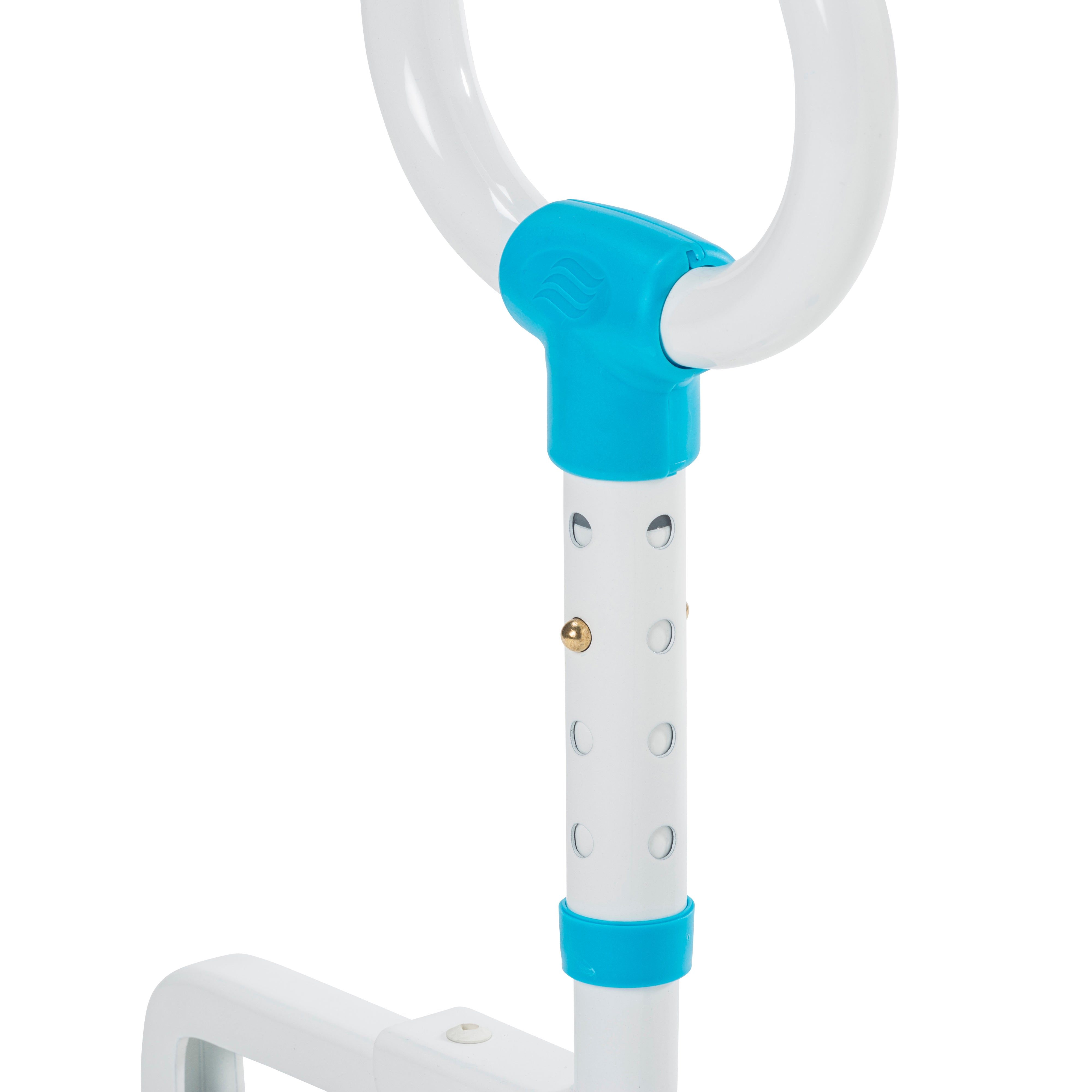 AquaSense bath safety rail clamping mechanism