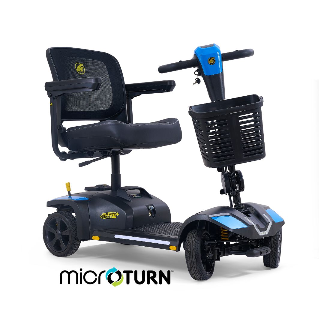 Golden Buzzaround XL+ GB152 scooter in Coastal Blue on a white background