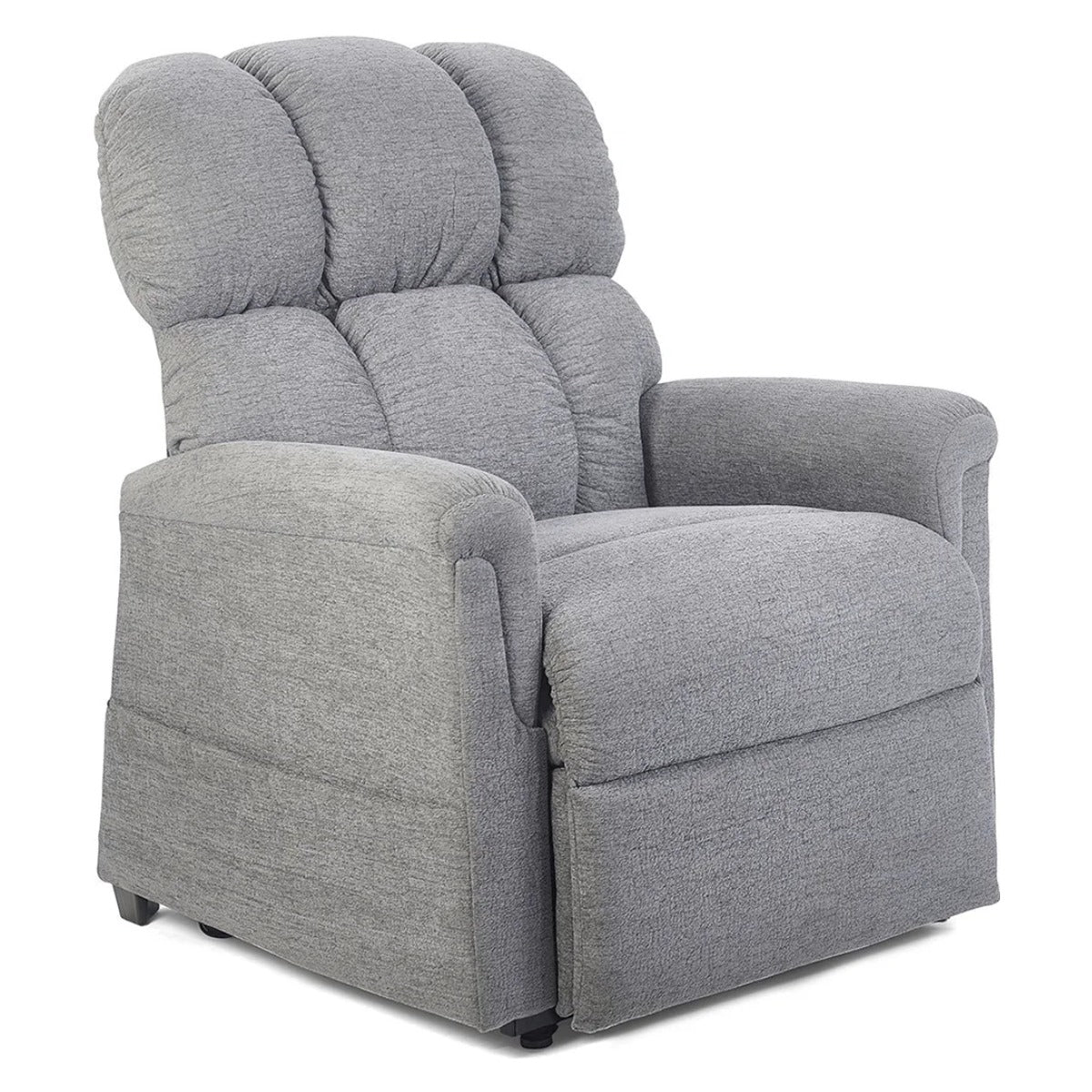 Golden MaxiComforter PR535 lift chair in Anchor grey, seated upright on a white background