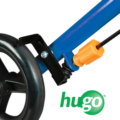 Detailed view of the locking brakes on the Hugo Sidekick mobility walker.