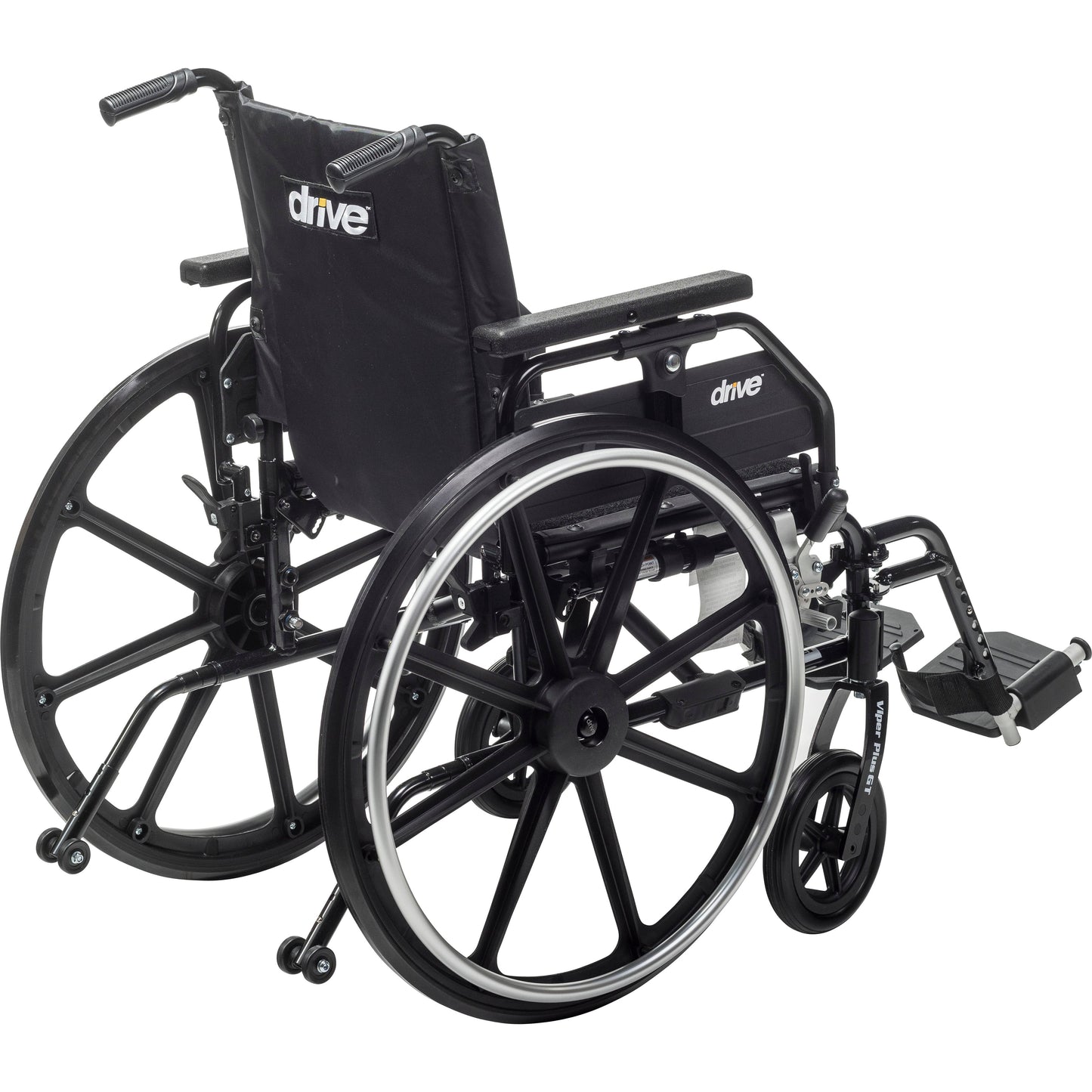 Drive Medical Viper Plus GT Wheelchair — universal armrests, all-aluminum frame
