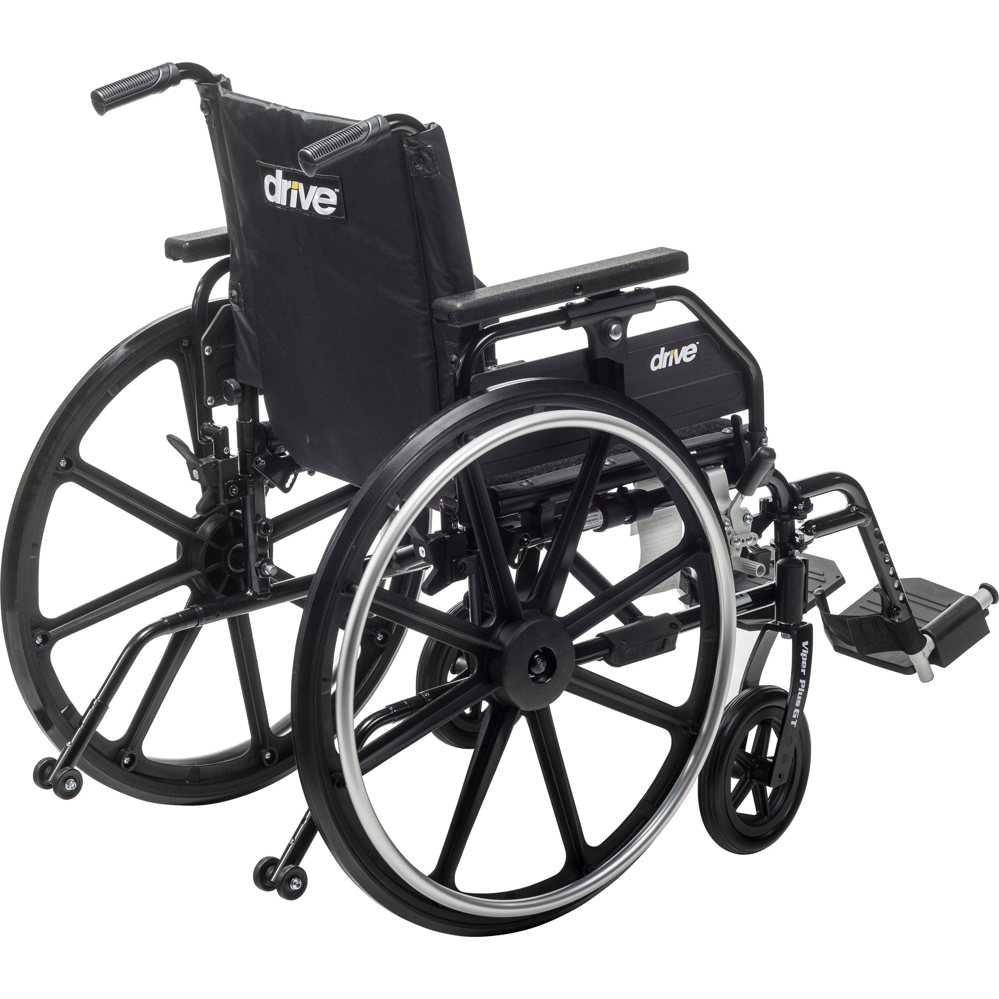 Drive Medical Viper Plus GT Wheelchair — universal armrests, all-aluminum frame
