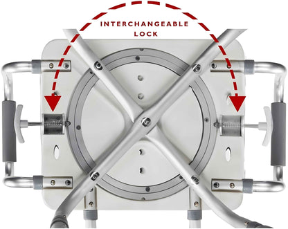 Rotating Swivel Shower Chair 3.0 by MOBB – Bathroom Seat with Handles for Safe Transfers – Care Made