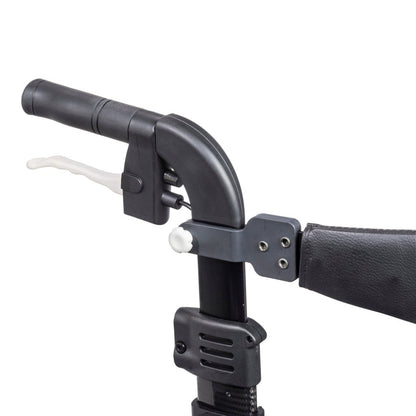 Ergonomic handle with hidden brake cables on the Drive Nitro Elite CF rollator.