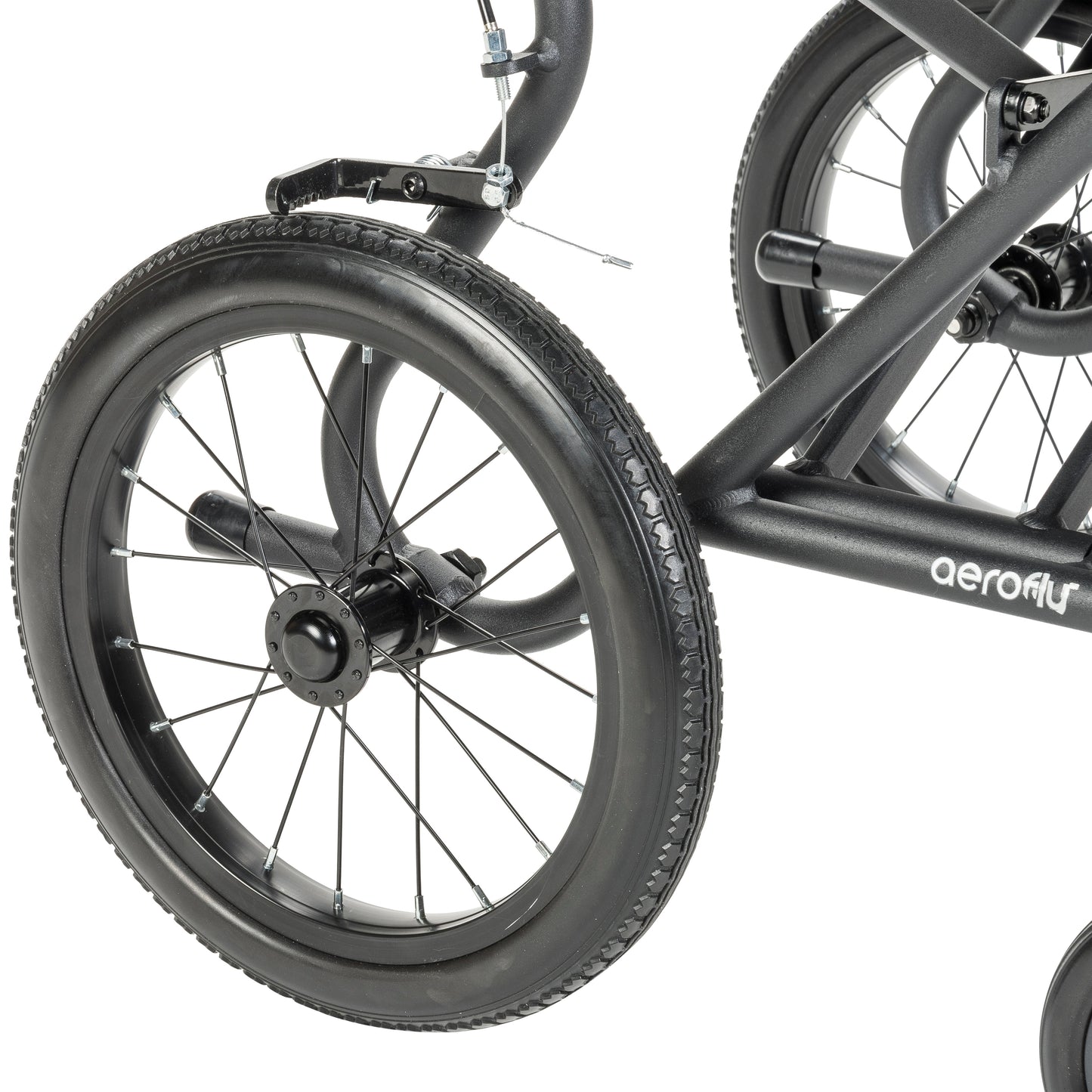 AeroFly transport chair wheel detail