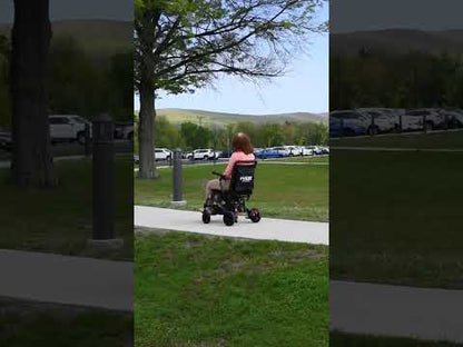 Official Pride Mobility Jazzy Carbon folding travel power wheelchair demonstration