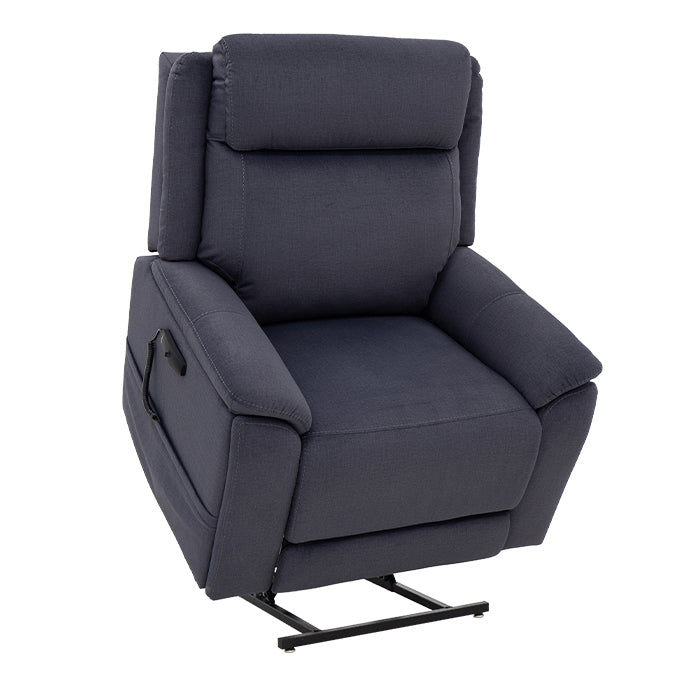 Pride Evolution LC-435 lift chair in blue diamond upholstery