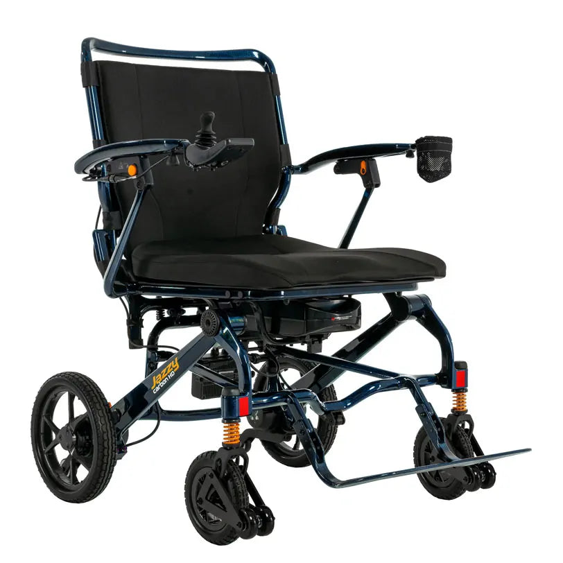Pride Jazzy Carbon HD folding power wheelchair in Night Sky