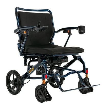 Pride Jazzy Carbon HD folding power wheelchair in Night Sky
