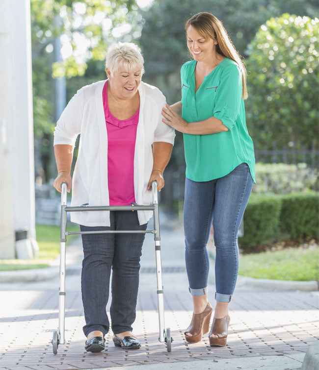 Folding Walker with Wheels – Lightweight, Adjustable for Indoor Use - Care Made