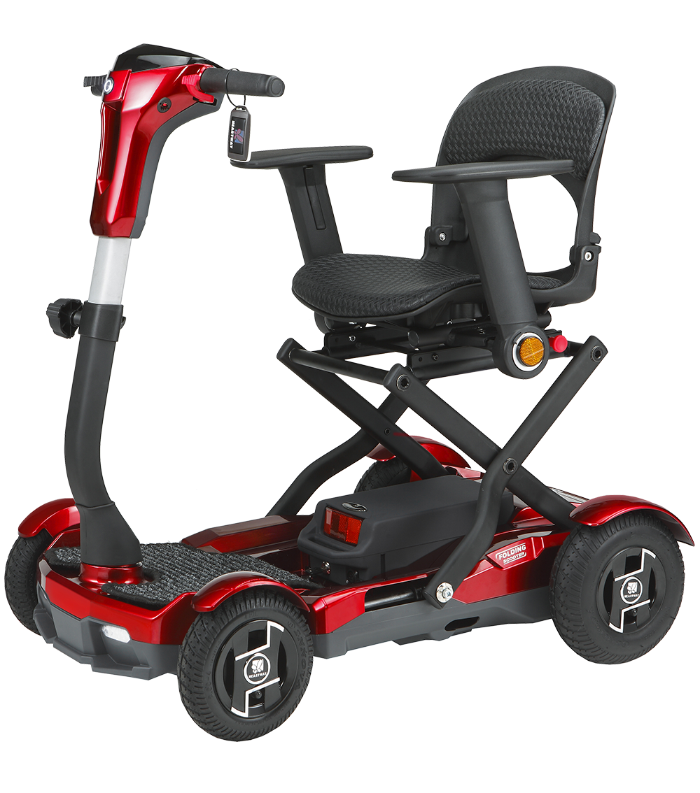 MOVO S26 Folding Mobility Scooter — Burgundy