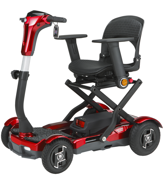 MOVO S26 Folding Mobility Scooter — Burgundy