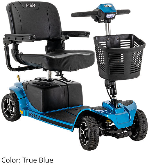 Pride Revo 2.0 4-wheel mobility scooter in true blue
