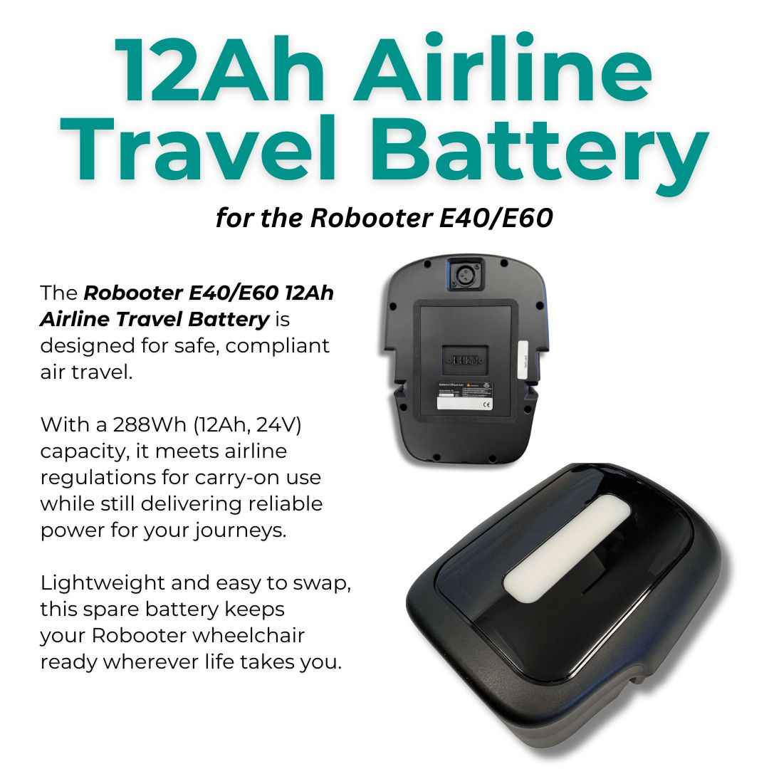 Robooter E40/E60 12Ah Travel Battery | Airline Approved