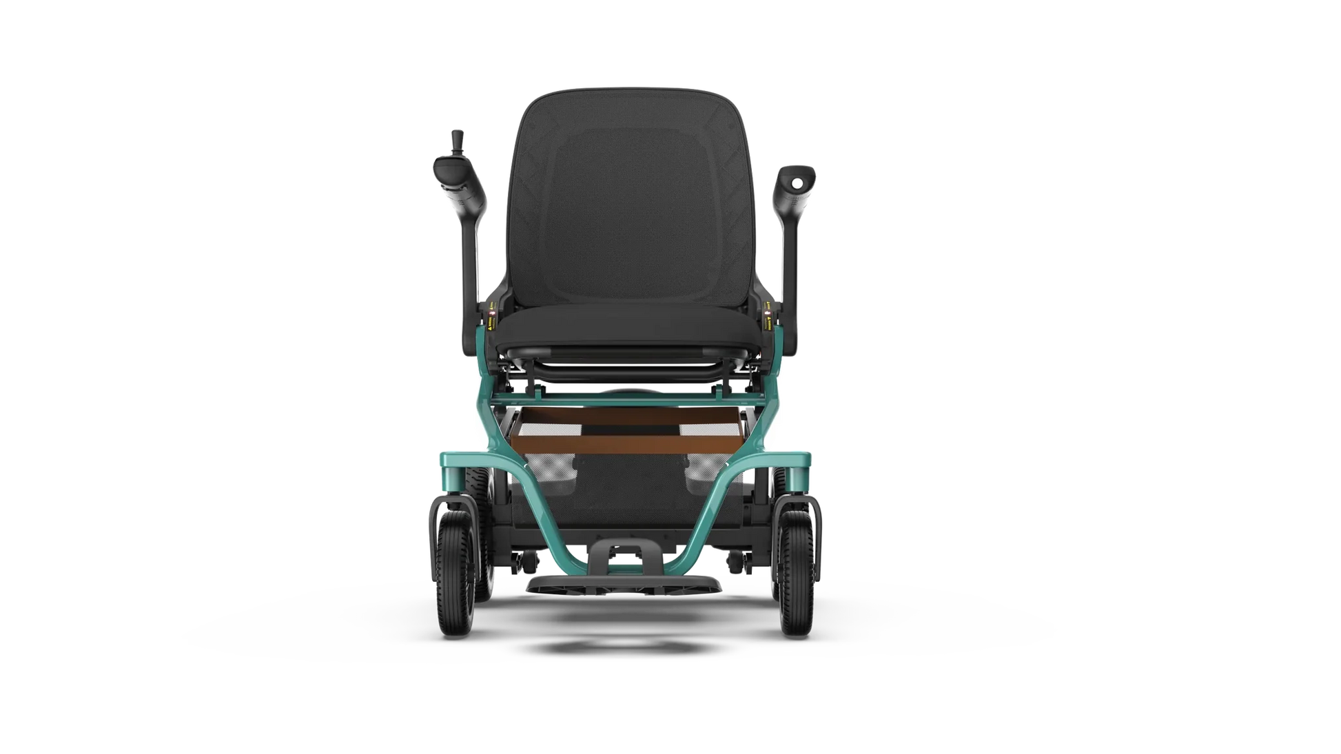 Robooter E40 folding electric wheelchair in Green front view available at Care Made Canada.