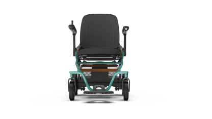 Robooter E40 folding electric wheelchair in Green front view available at Care Made Canada.