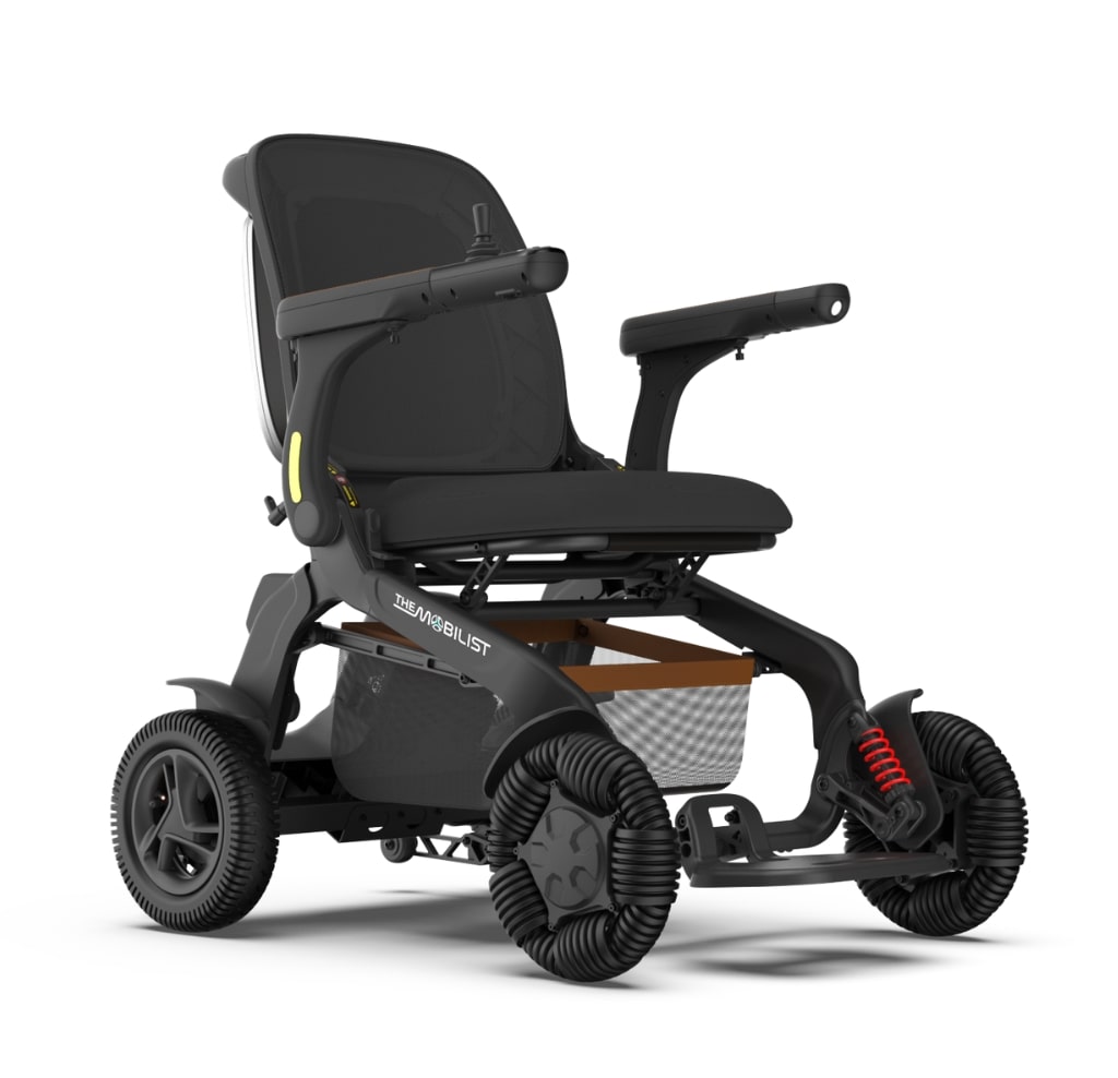 Robooter E60 All-Terrain Folding Electric Wheelchair with Omni-Directional Front Wheels – 23km Range Power Chair Canada | CareMade
