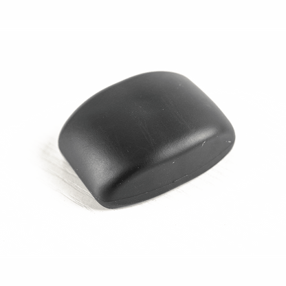 Standalone view of the black Robooter precision geometric square joystick knob, featuring a tactile, non-slip grip for smooth handling.