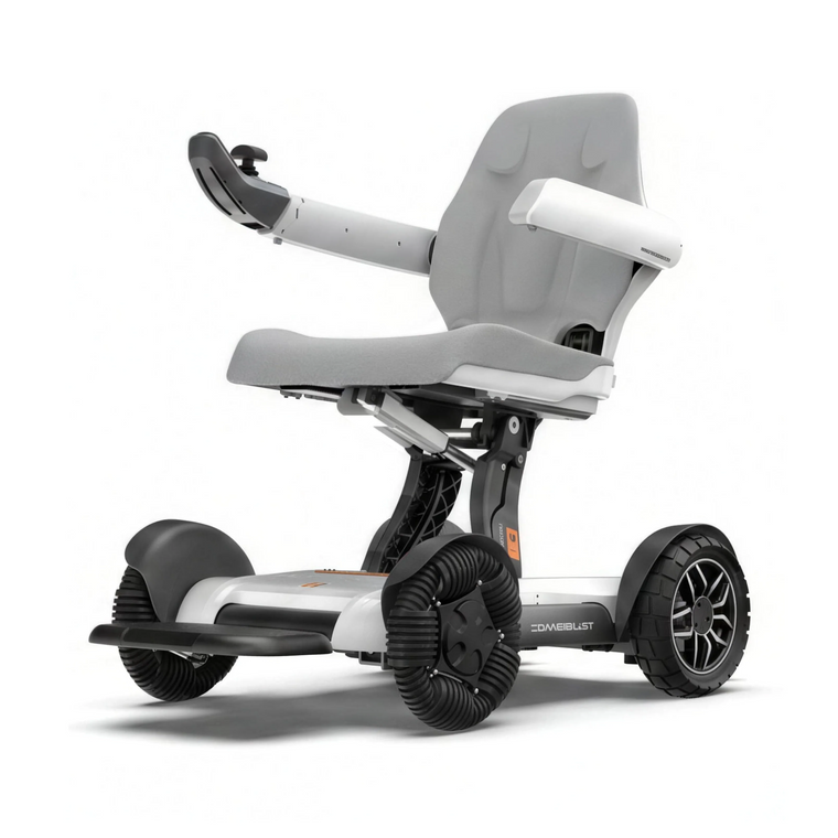 Robooter X40 power chair in White, front three-quarter studio view