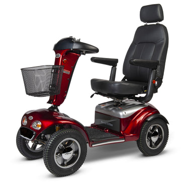 Shoprider TrailBlazer 889SL/SE mobility scooter in Red, front three-quarter view