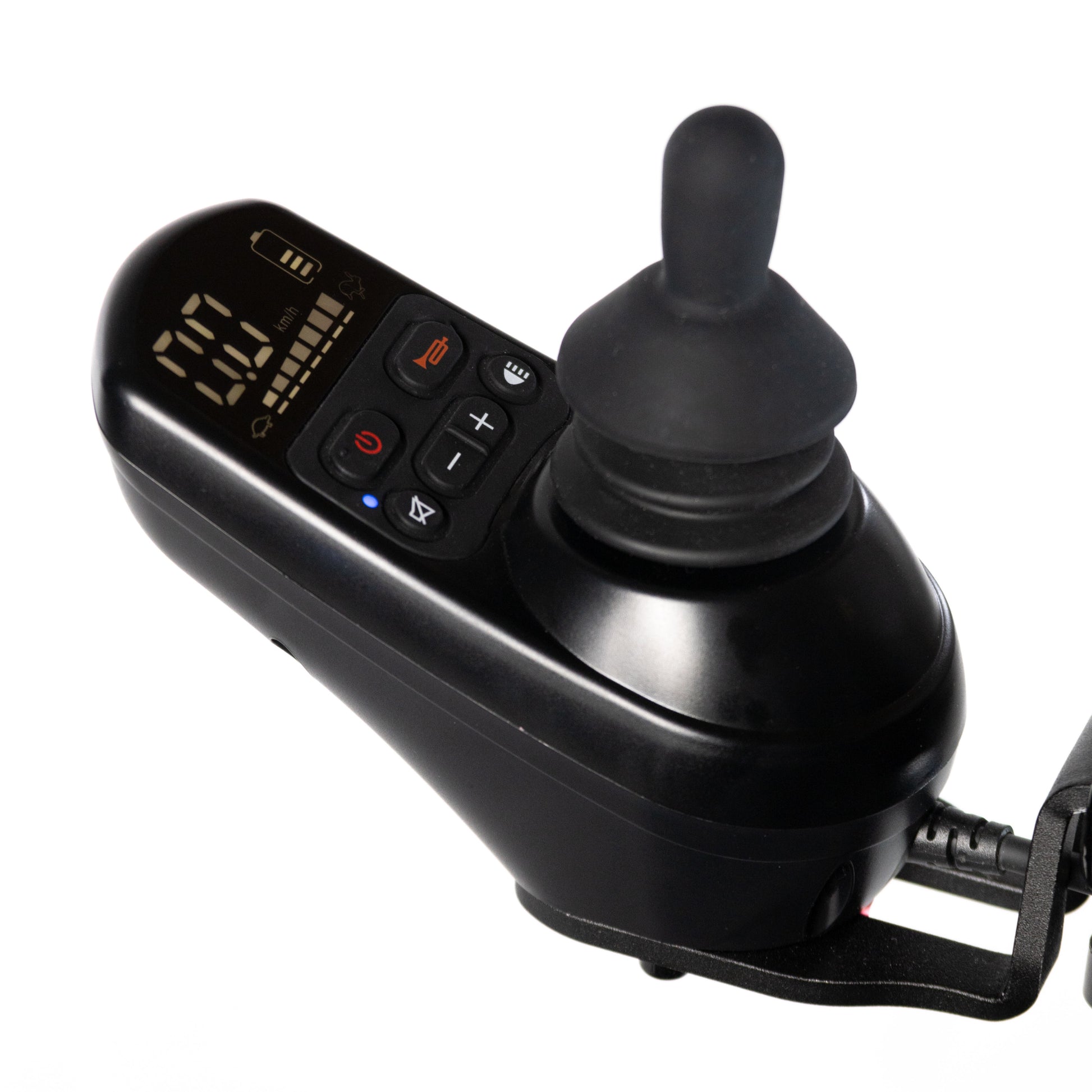 Travel Buggy AEROLUX 2C joystick controller close-up on a white background