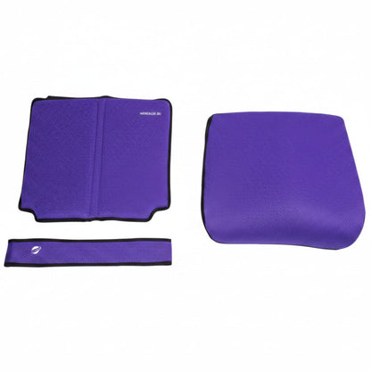 Vibrant purple 3-piece replacement cushion set showing the ergonomic design for the AEROLUX 2C.