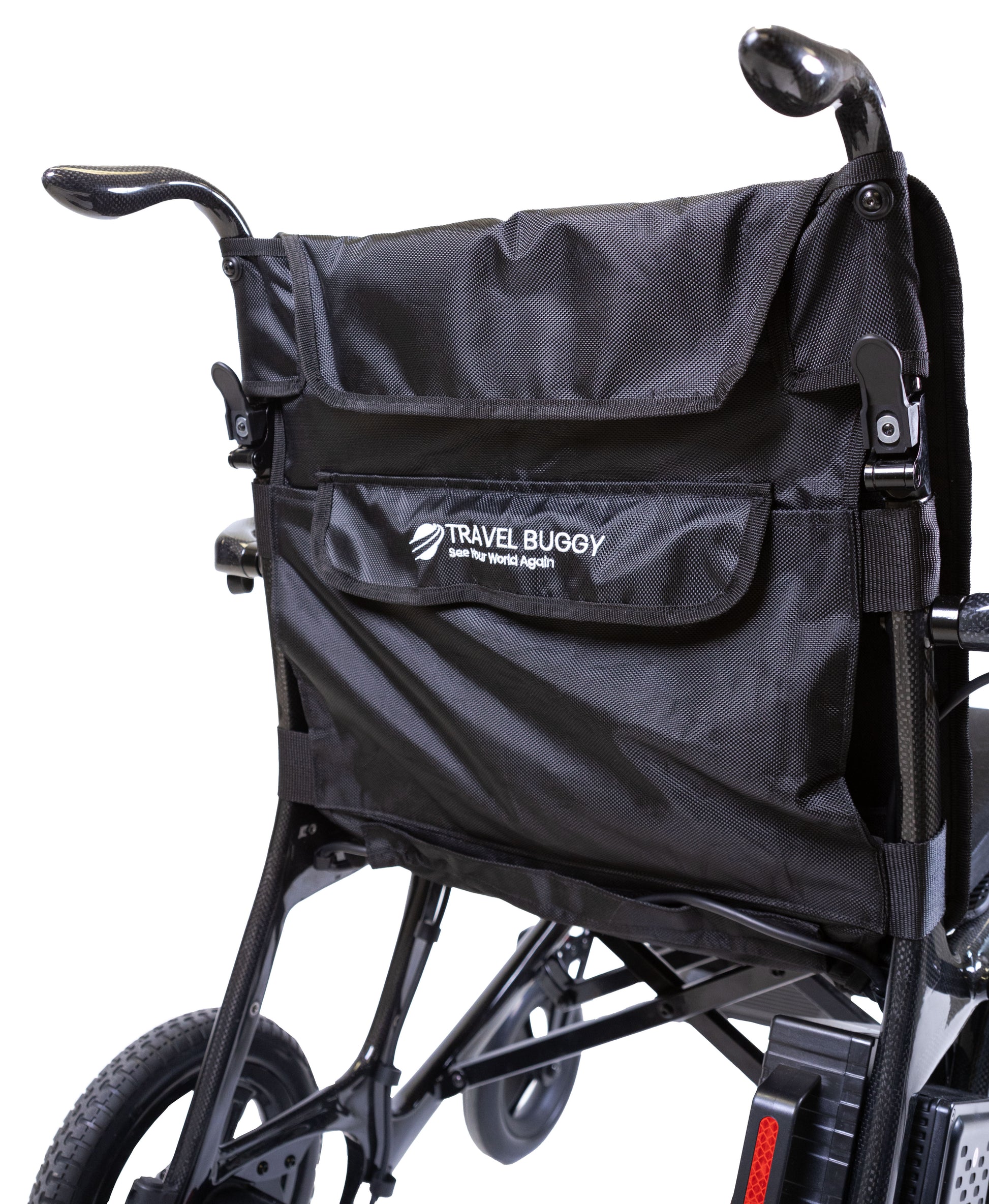 Travel Buggy AEROLUX Power Wheelchair – Compact Lightweight Foldable Mobility Chair – Care Made