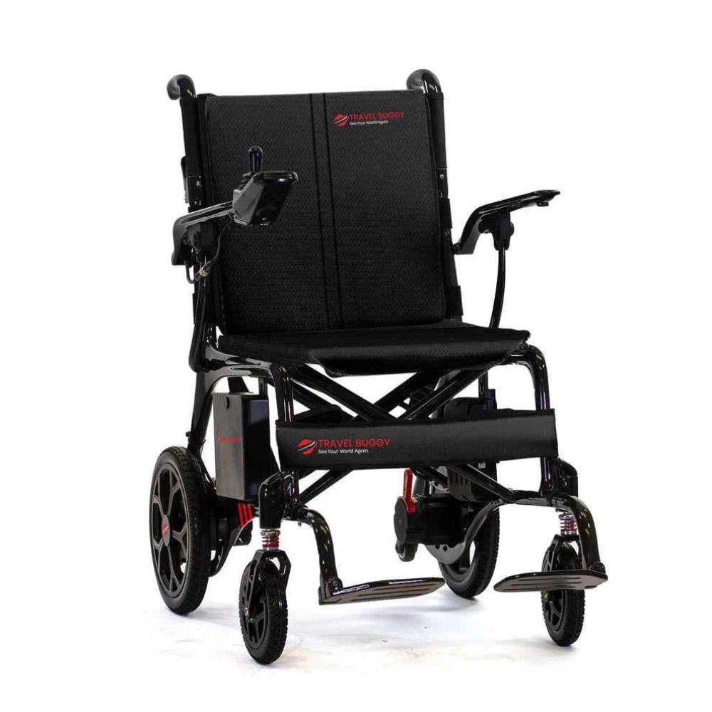 Classic black replacement seat and back cushion set for the Travel Buggy AEROLUX mobility chair.