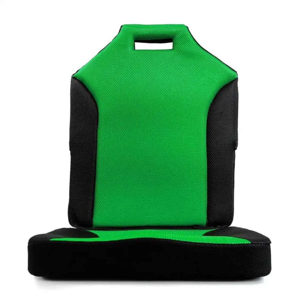 Fresh green two-piece replacement cushion set for the Travel Buggy CITY 2 PLUS mobility chair.