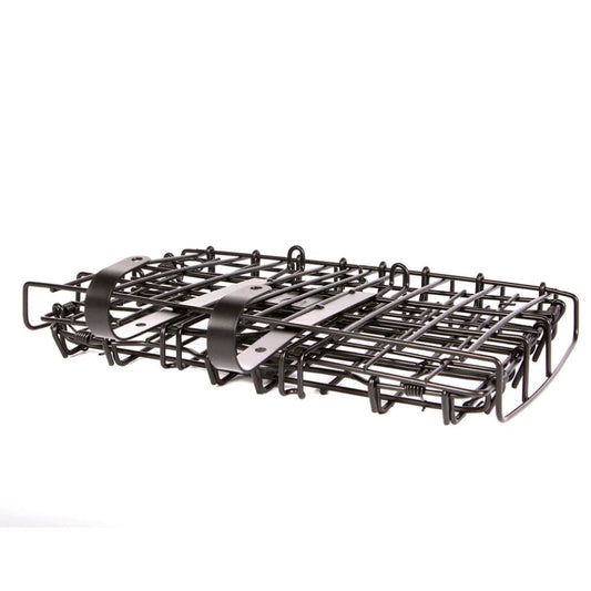 Flat, collapsed view of the durable steel Travel Buggy detachable shopping basket designed for easy storage.