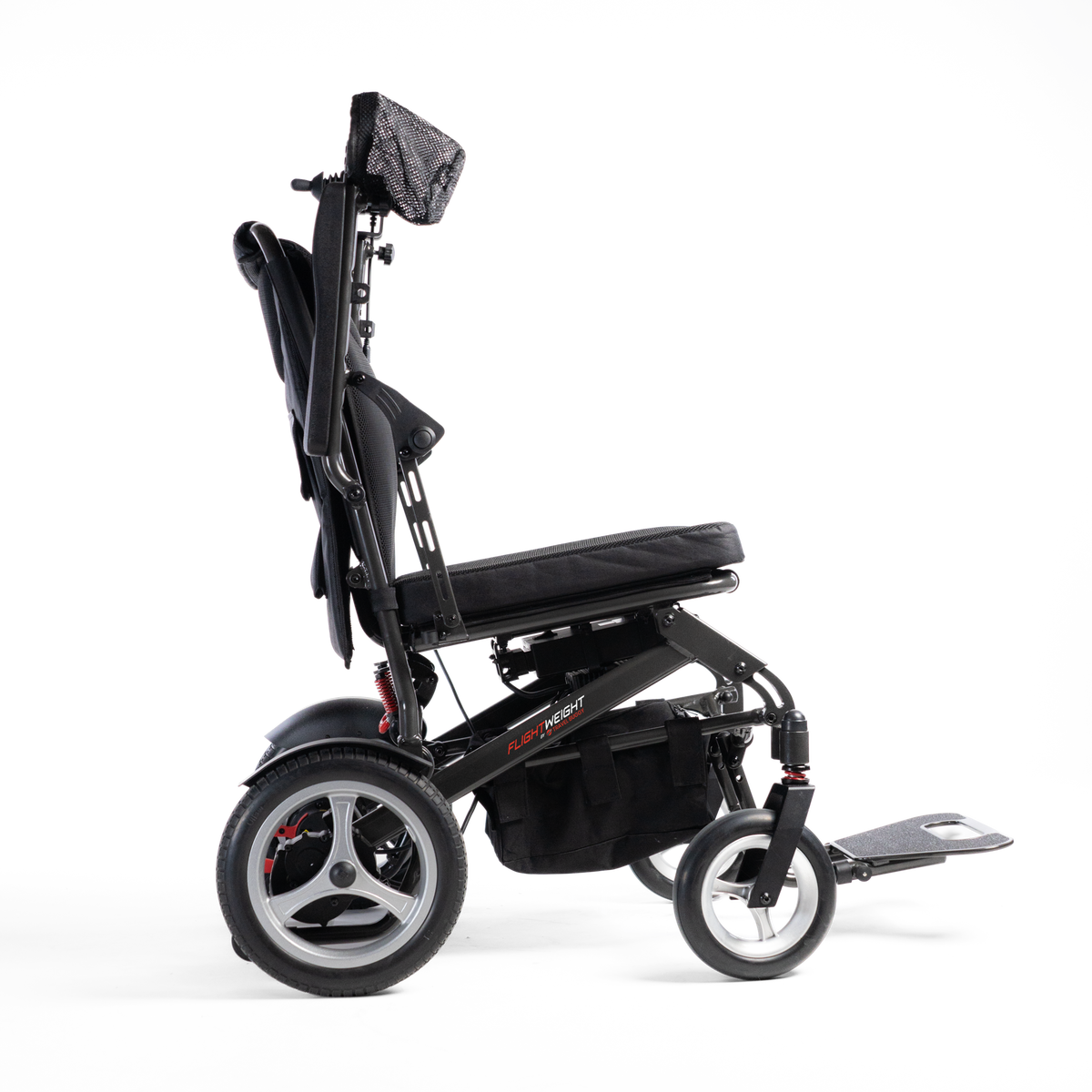 Travel Buggy DASH 3 with both armrests raised for side transfers
