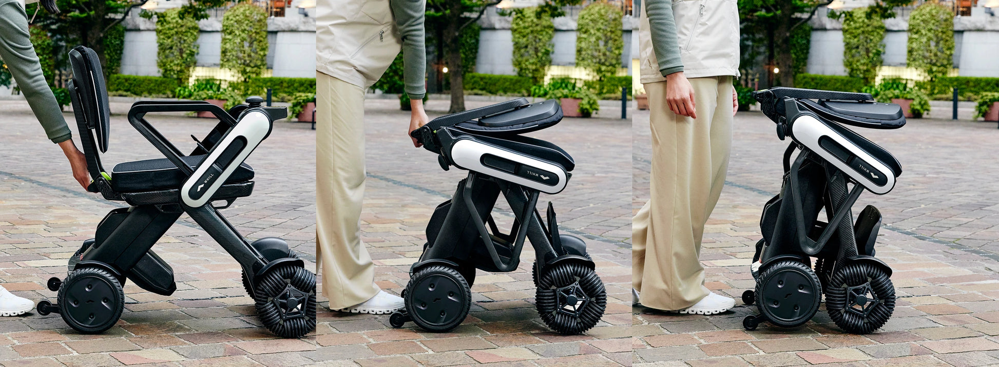 WHILL Model C Lite quick-folding mechanism
