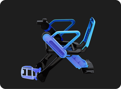 WHILL Model C Lite moulded carbon-fibre frame detail