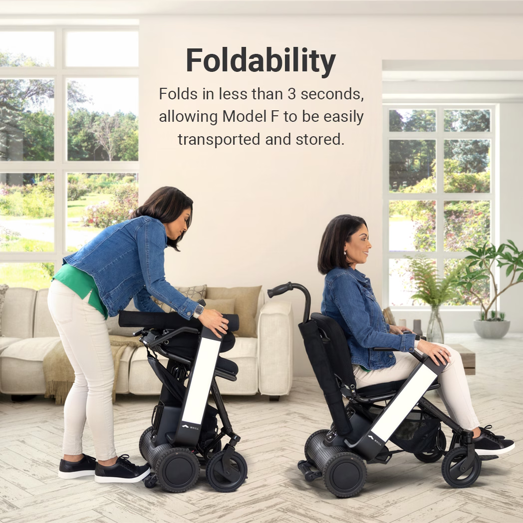 WHILL Model F folding mechanism