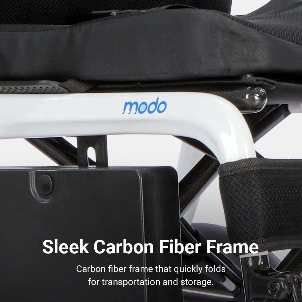 WHILL MODO Breeze carbon-fibre frame detail