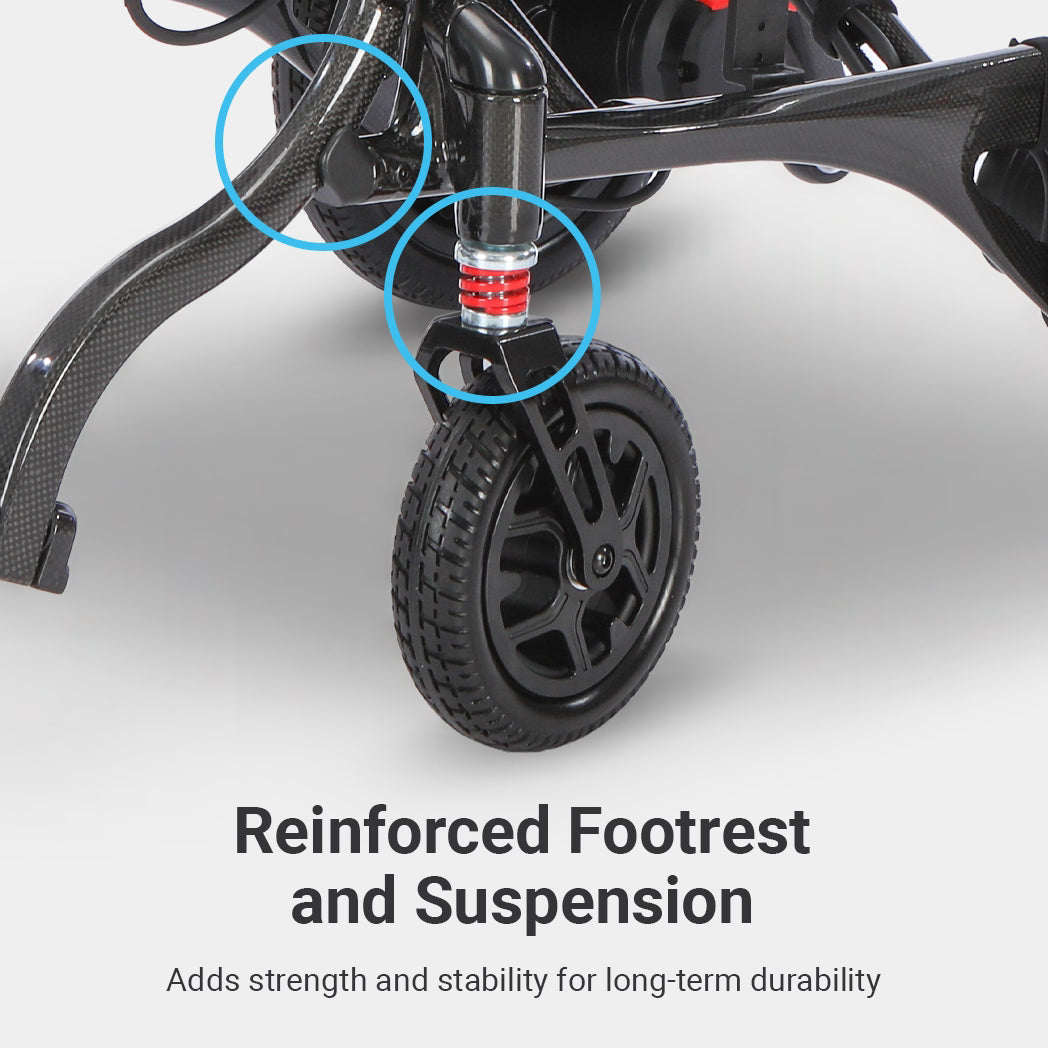WHILL MODO Breeze footrest and front suspension
